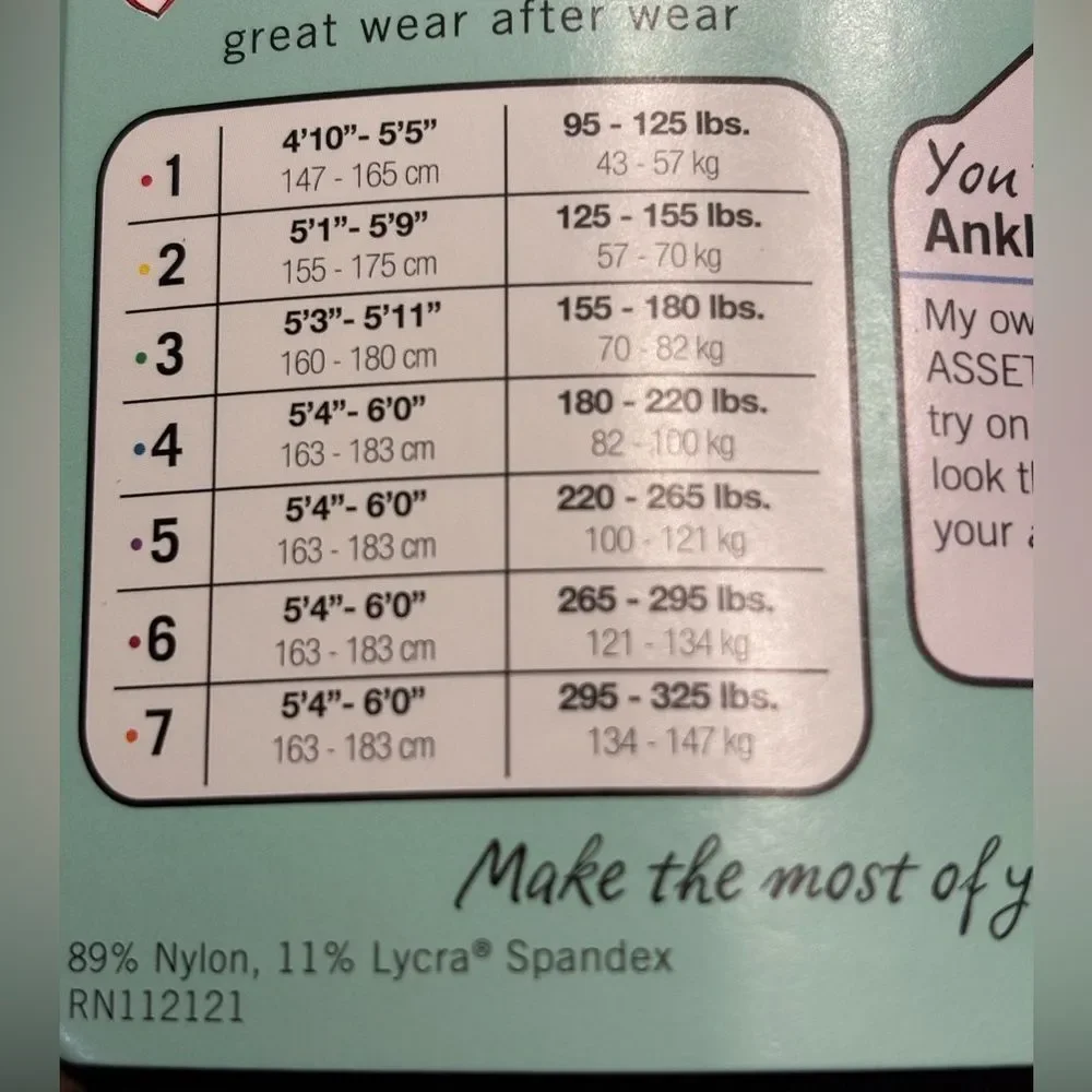 Love Your Assets by Sara Blakely Black Ankle Length Shaping Tights
